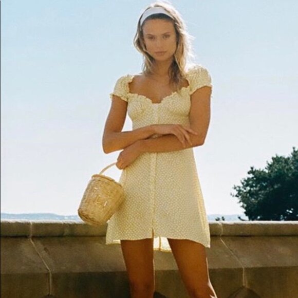 With Jéan Isabelle Dress Daisy Lemon XS - Picture 1 of 12